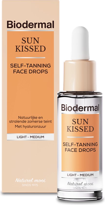 Biodermal Self-Tanning Face Drops 30 ml vegan zelfbruiner gevoelige huid gezicht